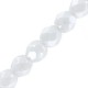 Czech Fire polished faceted glass beads 4mm Chalk white shimmer